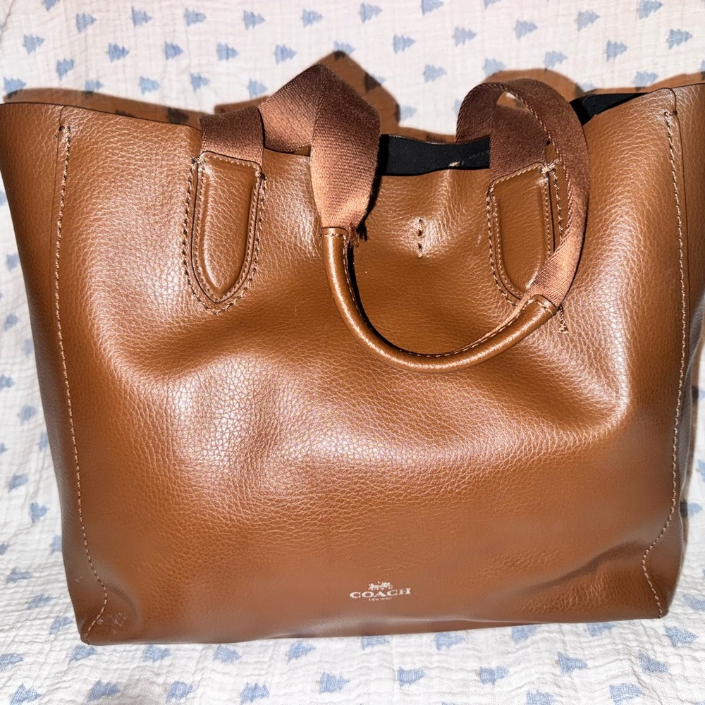Coach Brown Leather Tote Bag
